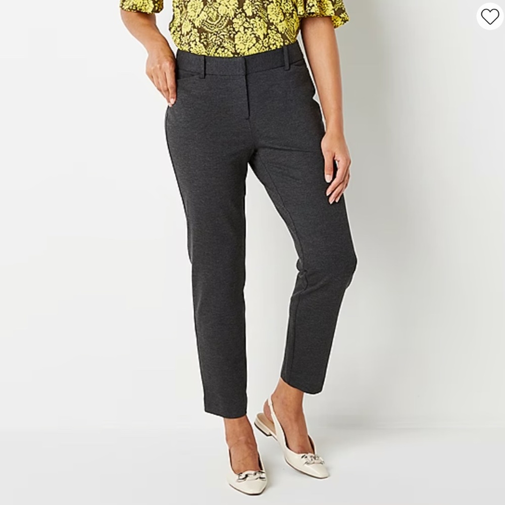 Liz Claiborne Women's Career Pants Size 12 Emma Classic Gray Heather Elegant